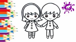 Как нарисовать ПАРУ ВЛЮБЛЕННЫХ