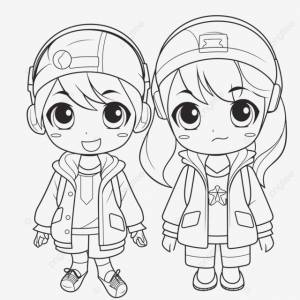 рисунок мультфильм девочка и мальчик раскраски наброски эскиз вектор PNG , рисунок автомобиля, мультфильм рисунок, рисунок крыла PNG картинки и пнг рисунок для й загрузки