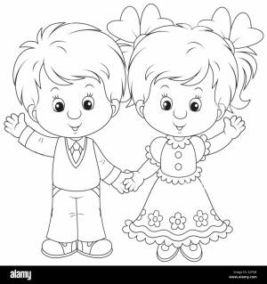 Дети раскраска для детей