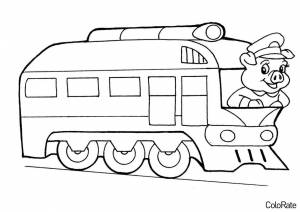 Раскраски Поезда и Паровозы для детей