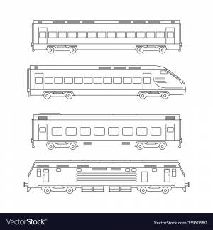 Поезд сбоку рисунок