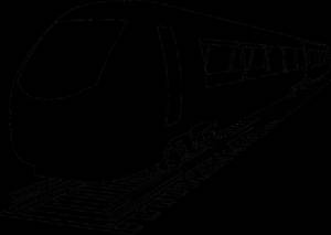 Раскраска Поезд РЖД