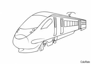 Раскраска Сверхскоростной поезд