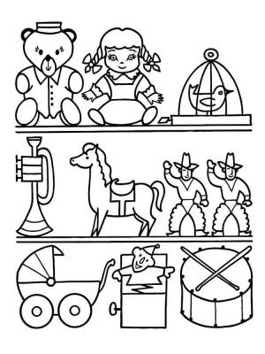 Раскраски Игрушки
