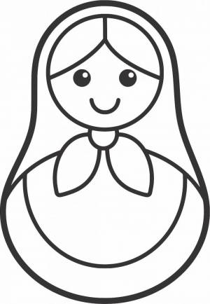 Трафарет Матрешка для рисования песком