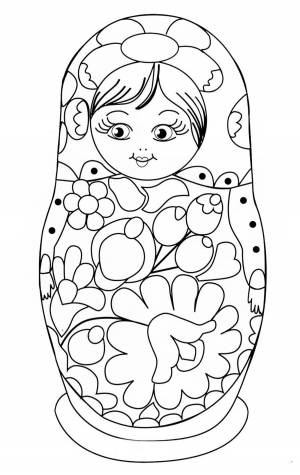 Раскраска Матрешки