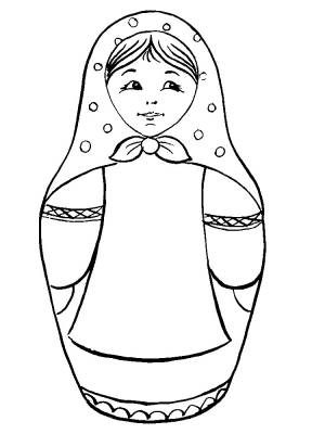 МАТРЁШКИ  РАСКРАСКИ