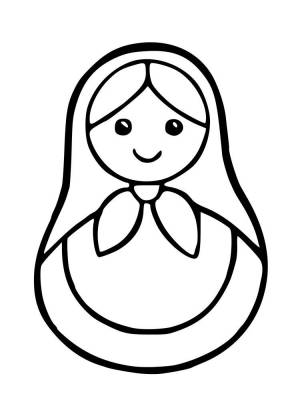 Раскраска Матрёшка