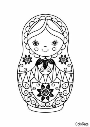 Раскраска Русская игрушка
