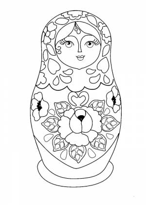 Раскраски Матрёшек
