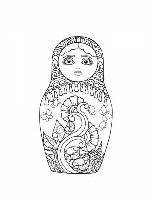 Раскраски Матрешки