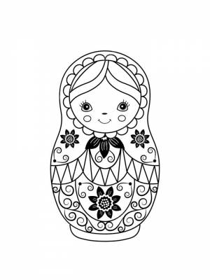 Раскраски Матрешки
