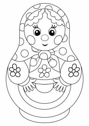 Раскраски Матрешка для детей 4 5 лет