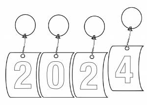 Раскраска Новый год 2024