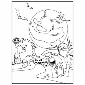Раскраски хэллоуин для детей
