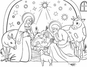 Раскраски Рождество христово для детей