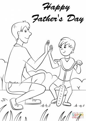 Раскраска Поздравляю с Днем отца