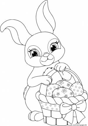 Пасхальный заяц раскраска для детей