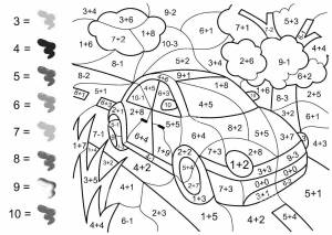 Раскраски С математическими заданиями для детей 6 7 лет