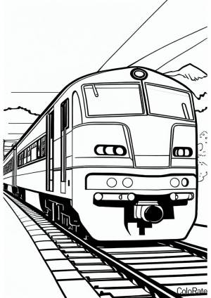 Раскраска Пассажирский поезд