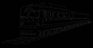 Раскраска Грузовой поезд с вагоном