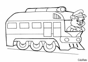 Раскраски Поезда и Паровозы для детей