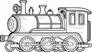 Игрушечная деревянная раскраска поезда для детей векторная иллюстрация