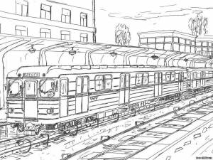 Раскраски Метро поезд
