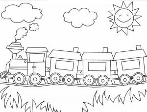 Раскраски Поезд для детей 4 5 лет