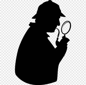 Детектив Лупа Шерлока Холмса, Лупа, стекло, офицер полиции, монохромный png