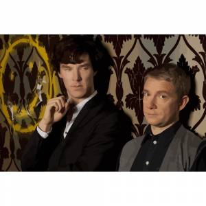 Картина по номерам на холсте Шерлок холмс и ватсон