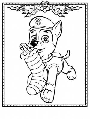 Раскраски Раскраска Чейз щенячий патруль, Download print coloring page