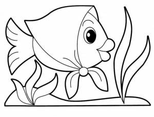 Раскраски Рыбка для детей 3 4 лет