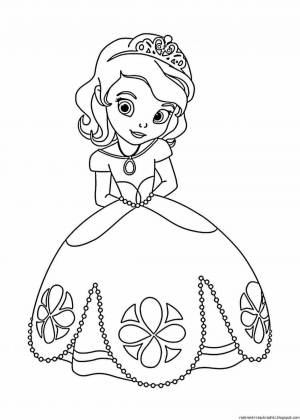 Раскраски Принцессы для девочек 6 лет