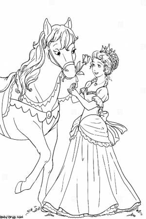 Раскраска для детей 6 лет принцесса