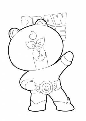 El brown from Brawl Stars coloring pages print for free