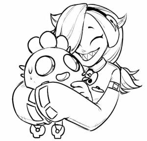 Colette of Brawl Stars coloring pages print for free