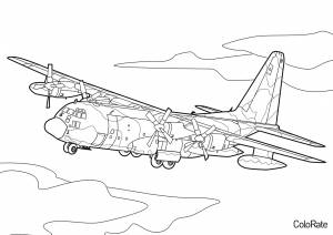 Раскраска Самолет ИЛ 76