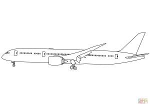 Раскраска Boeing 787 Dreamliner