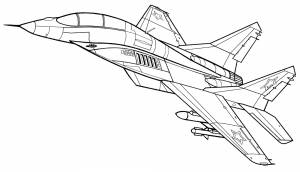 Раскраска Фронтовой истребитель МиГ-29