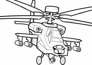 Раскраски самолёт, Раскраска Военный вертолет самолеты