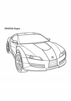 Раскраски, Toyota Corolla машина раскраска для мальчиков Машины , Toyota FSX Rodster