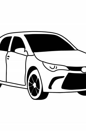 Раскраска Машина Toyota Camry