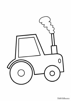 Раскраска Трактор для малышей