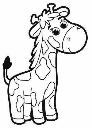 Раскраска Малыш жирафик