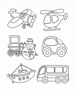 Раскраски Транспорт для детей