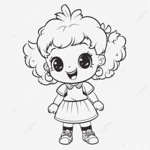 мультфильм девочка раскрасить раскраски для детей наброски эскиз рисунок вектор PNG , чирлидер рисунок, чирлидер, чирлидер эскиз PNG картинки и пнг рисунок для й загрузки