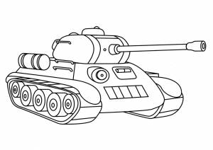 Раскраска Игрушечный танк