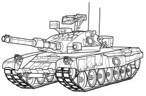 Раскраска Танк Т90
