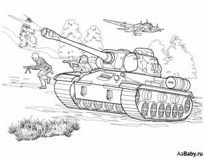 Раскраски Т 34 85 танк